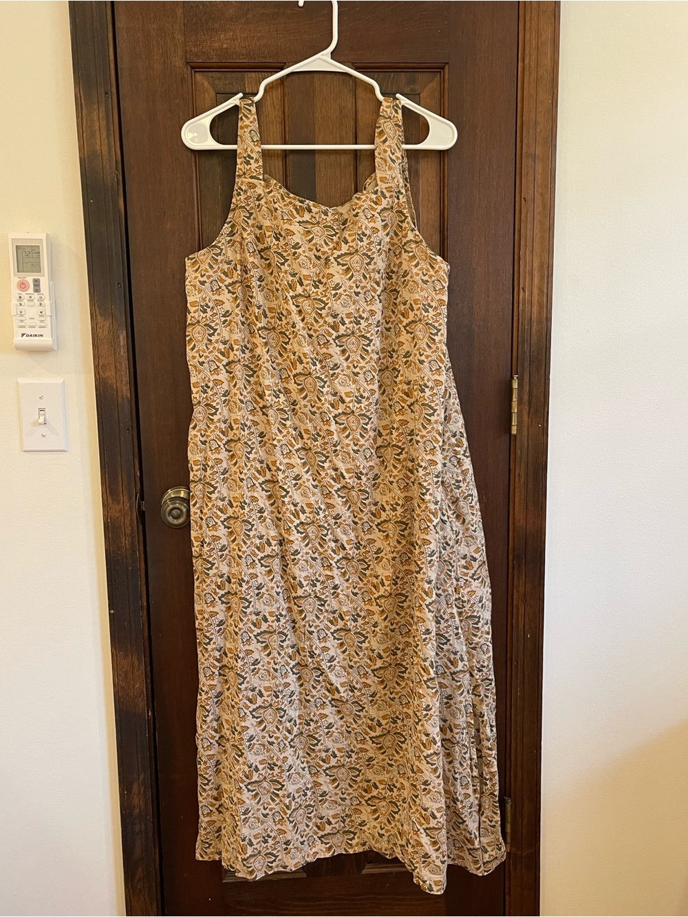 Pure Jill Paisley Print Sleeveless Midi Dress Size Large Pockets Boho